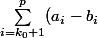 \sum_{i=k_0+1}^p (a_i-b_i)2^i=1